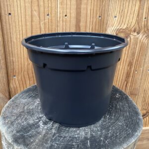 Круглый горшок чёрный 14 см