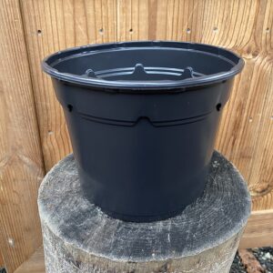 Круглый горшок чёрный 17 см 2 л