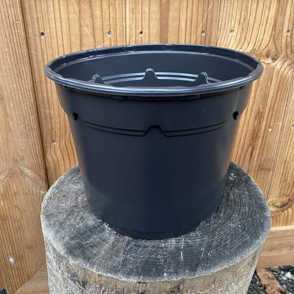 Круглый горшок чёрный 17 см 2 л