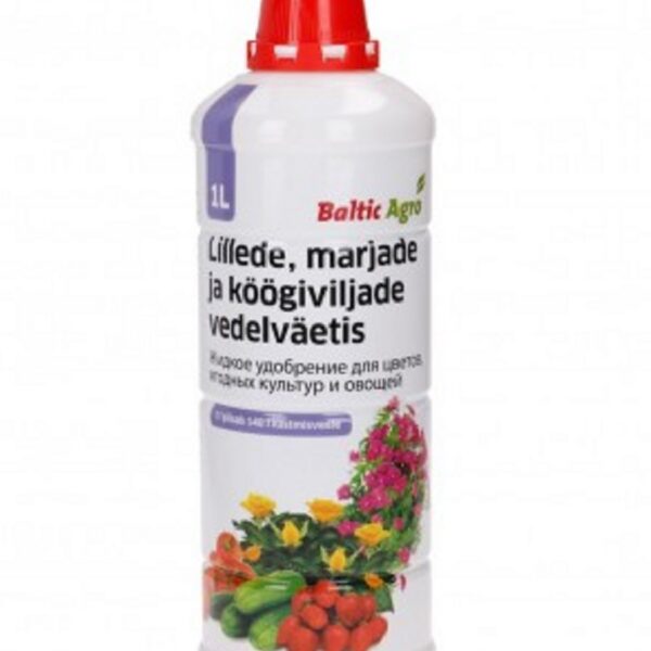 Жидкое удобрение для цветов, ягодных культур и овощей 1 л