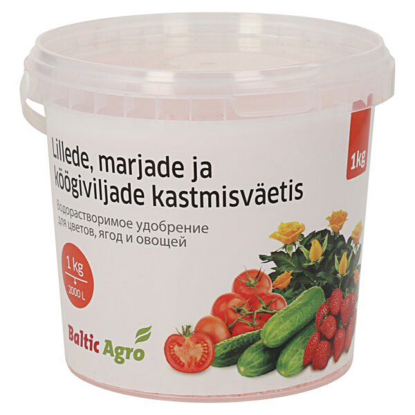 Водорастворимое удобрение для цветов, ягод и овощей 1 кг
