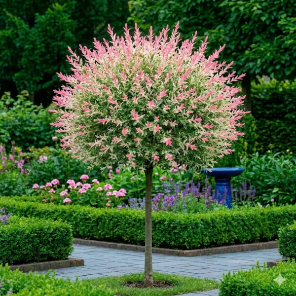 Salix integra "Hakuro-Nishiki" на штамбе