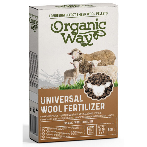 Универсальное удобрение из овечьей шерсти в гранулах 500 г