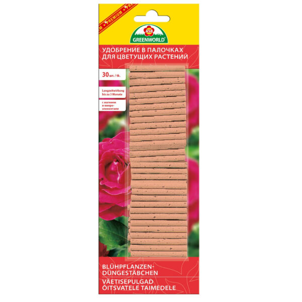 Удобрение в палочках для цветущих растений 30 штук Greenworld