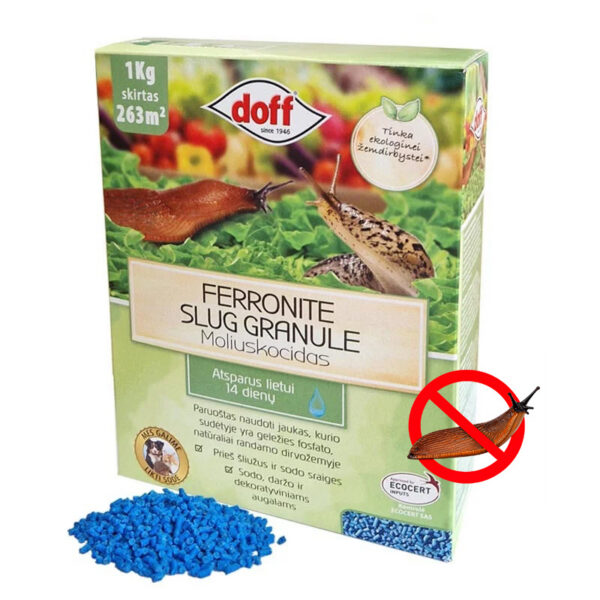 Гранулы против слизней и улиток 1 кг Doff Ferronite