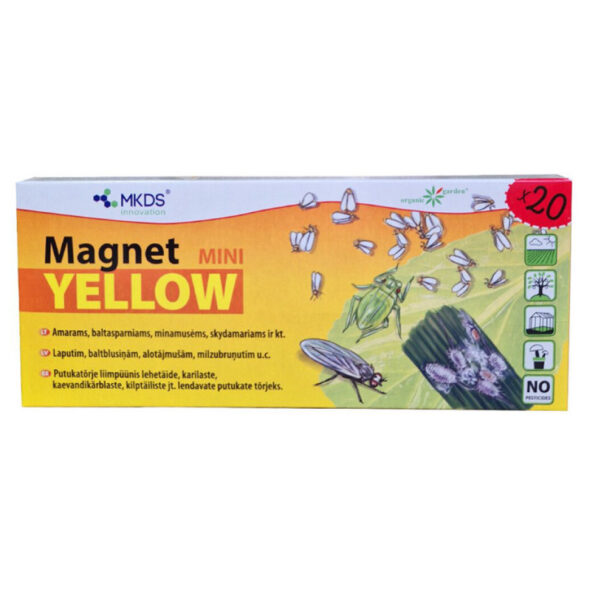 Клеевые ловушки для летающих насекомых 20 шт Magnet Yellow mini