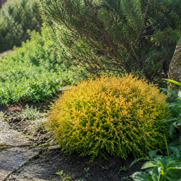 Thuja occidentalis 'Golden Tuffet'